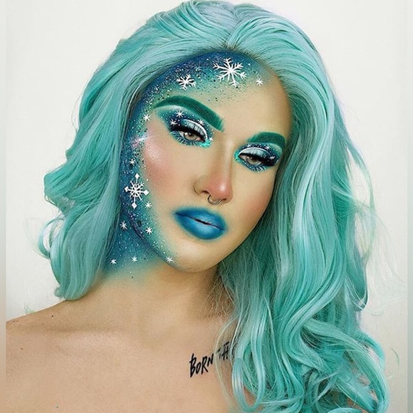 💫22” GREEN BLUE BODY WAVY LACE FRONT WIG💫 *NEW*